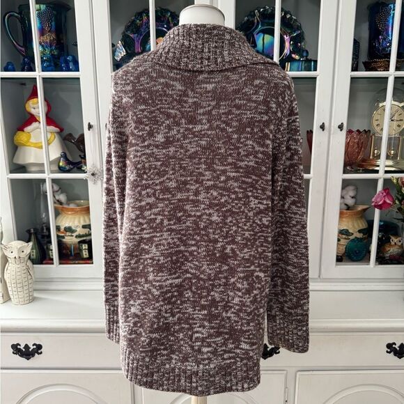Kim Rogers Brown and White Sweater Cardigan Size Medium - Picture 5 of 8